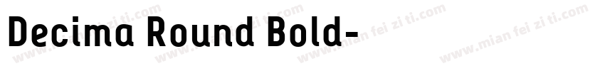 Decima Round Bold字体转换